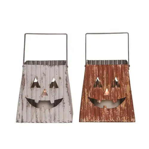 Halloween Decor 13" Corrugated Jack-O-Lantern
