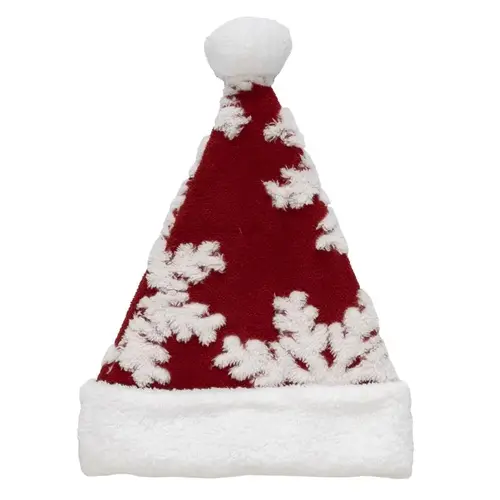 Santa Hat 17" Snowflake Red/White - pack of 12 Santa Hat 17" Snowflake Red/White - pack of 12