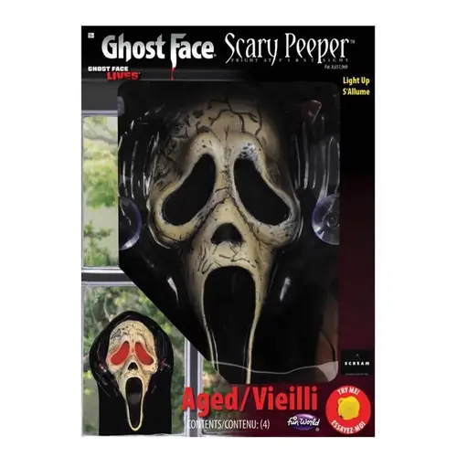 Halloween Decor Scary Peeper 12" Ghost Face