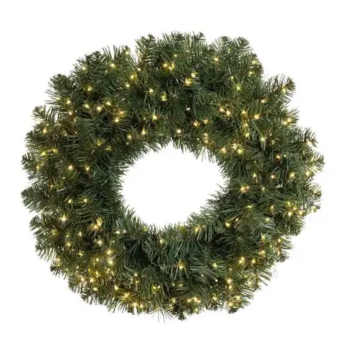 Wreath 24" D LED Prelit Warm White Cascading - pack of 4 Wreath 24" D LED Prelit Warm White Cascading - pack of 4
