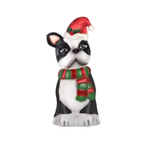 Blow Mold French Bulldog w/Santa Hat 24" Blow Mold French Bulldog w/Santa Hat 24"
