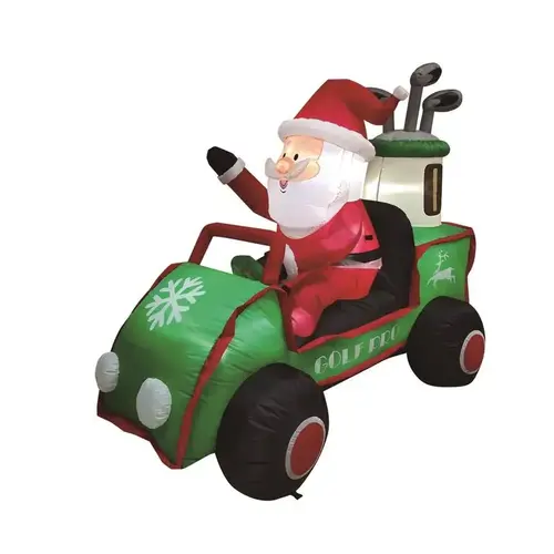 Inflatable Santa in Golf Cart 6 ft.