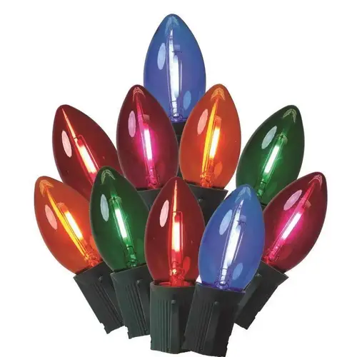 Christmas Lights Classic LED C9 Multicolored 25 ct String 24 ft.