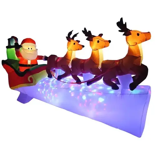 Inflatable LED Multi Santa and Deer 53.15" Inflatable LED Multi Santa and Deer 53.15"
