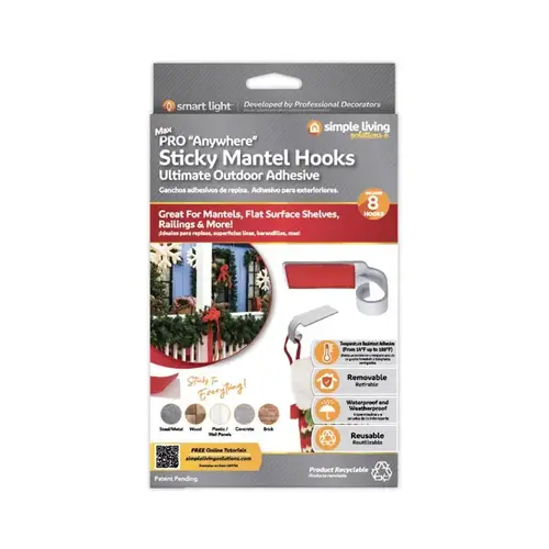 Hooks Max Pro Anywhere Sticky Mantel