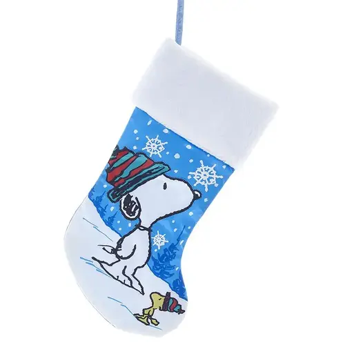 Christmas Stocking Blue Snoopy with Woodstock Blue - pack of 12