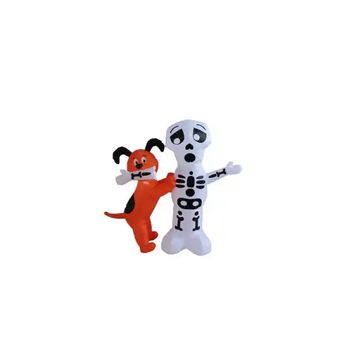 Inflatable 4 ft. Prelit Puppy with Skeleton Inflatable 4 ft. Prelit Puppy with Skeleton
