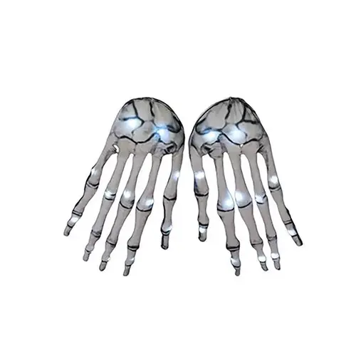 Halloween Decor 3 ft. LED Prelit Posable Skeleton Hands Halloween Decor 3 ft. LED Prelit Posable Skeleton Hands