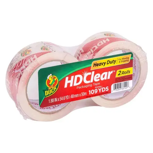 Heavy Duty Packaging Tape HD Clear 1.88" W X 54.6 yd L Clear Heavy Duty Packaging Tape HD Clear 1.88" W X 54.6 yd L Clear