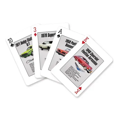 Playing Cards Muscle Cars Multicolored Multicolored