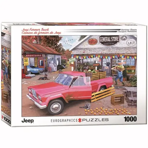 Puzzles Jeep Farmer Truck Multicolored 1000 pc Multicolored