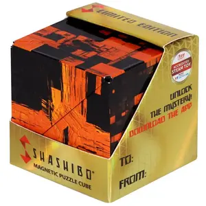 Shashibo SHA48HH Magnetic Puzzle Cube Seasonal Series Spooky Orange 12 pc Orange