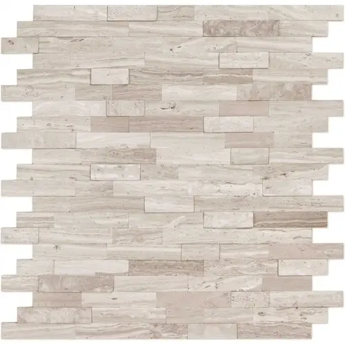 Inoxia Himalayan White 11.77" X 11.57" Stone Peel/Stick Wall Tile - pack of 12 Inoxia Himalayan White 11.77" X 11.57" Stone Peel/Stick Wall Tile - pack of 12