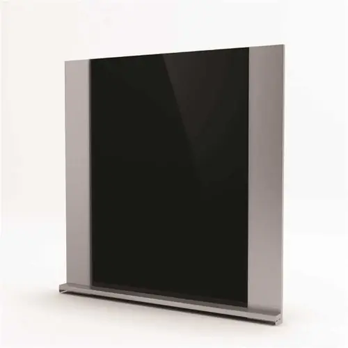 Gamma 30" X 31" Ss Backsplash With Black Tempered Glass