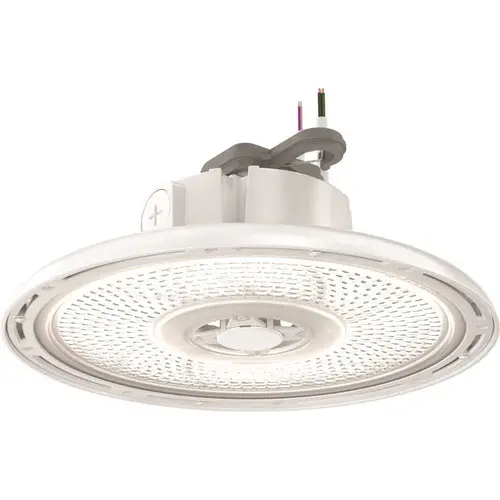 13" LED Round High Bay Fixture, Adjustable Lumens And Color Temp, White