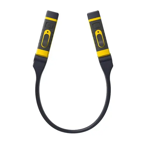 Neck Light, Rechargeable, LED Lamp, 300 Lumens, 25 m Beam Distance, 9 hr Run Time, Black/Yellow