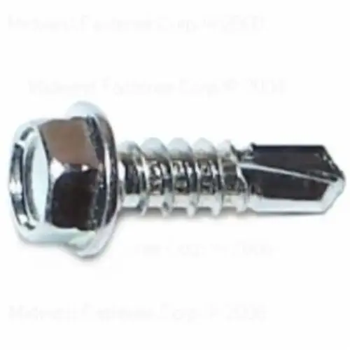 10282 Screw, #12 Thread, 3/4 in L, Washer Head, Hex Drive, Self-Drilling Point, 1 PK - pack of 60