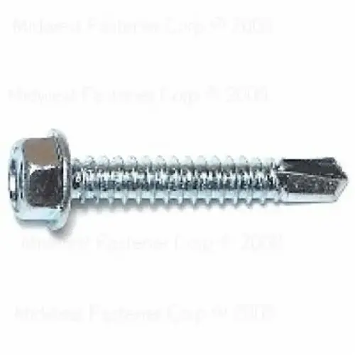 10287 Screw, #14 Thread, 1-1/2 in L, Washer Head, Hex Drive, Self-Drilling Point, 1 PK - pack of 20