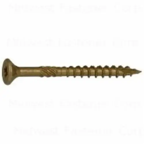 50743 Deck Screw, #9 Thread, 2 in L, Serrated Thread, Bugle Head, Star Drive, Type 17 Point, Steel, 124 PK - pack of 123