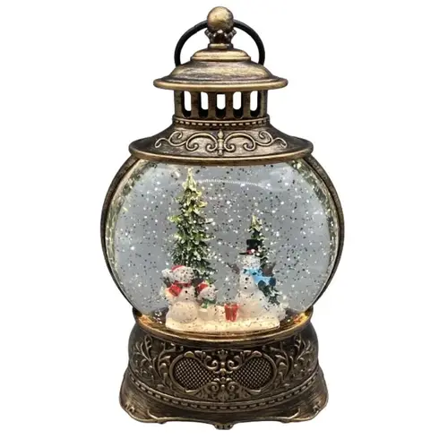 Snow Globe Lantern with Snowman Family, 8.5 in H, Snowman Scene Water Globe, Plastic/Resin, Black, Internal Light Snow Globe Lantern with Snowman Family, 8.5 in H, Snowman Scene Water Globe, Plastic/Resin, Black, Internal Light