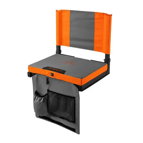Heated Stadium Seat, 14-1/2 in W, 17.72 in H, Black/Orange Seat Heated Stadium Seat, 14-1/2 in W, 17.72 in H, Black/Orange Seat
