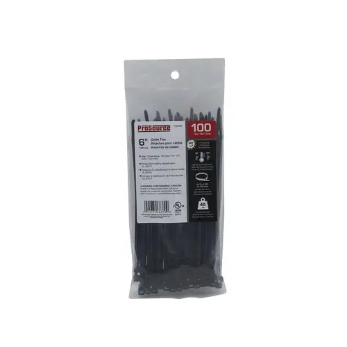 Cable Tie, 35 mm Max Bundle Dia, Self-Locking Locking, Nylon, Black - pack of 100 Cable Tie, 35 mm Max Bundle Dia, Self-Locking Locking, Nylon, Black - pack of 100