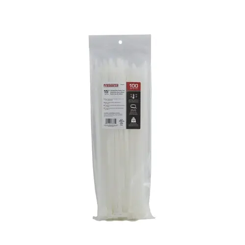 Cable Tie, 101 mm Max Bundle Dia, Self-Locking Locking, Nylon, White - pack of 100 Cable Tie, 101 mm Max Bundle Dia, Self-Locking Locking, Nylon, White - pack of 100