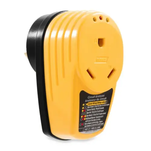 Circuit Analyzer Adapter, 30 A, 125 V, Male, Female