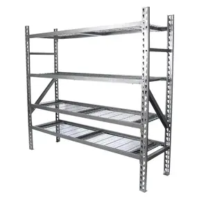 ProSource 9637 Heavy-Duty Boltless Shelving, 6000 lb Capacity, 4-Shelf, 78 in OAW, 22 in OAD, 72 in OAH, Brown