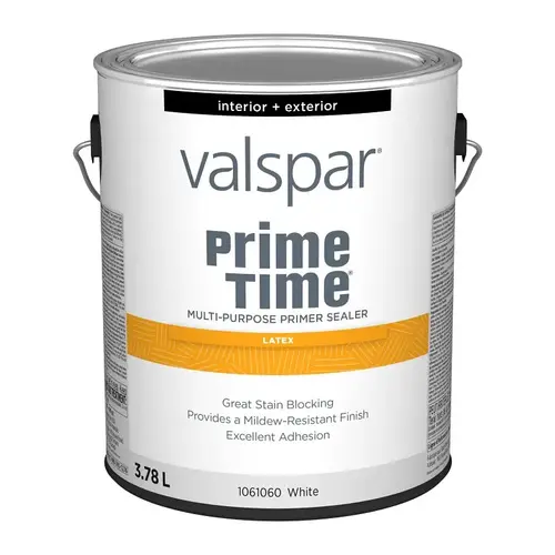 Prime Time Interior/Exterior Multi-Purpose Primer Sealer, White, 1 gal - pack of 4 Prime Time Interior/Exterior Multi-Purpose Primer Sealer, White, 1 gal - pack of 4