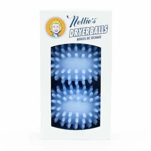 Nellie's NDB-E Fabric Softener Dryer Ball, TPR, Blue, 2-Pack