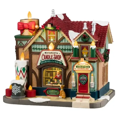 Kristin Candle Shop, Caddington Village, Resin - pack of 4 Kristin Candle Shop, Caddington Village, Resin - pack of 4