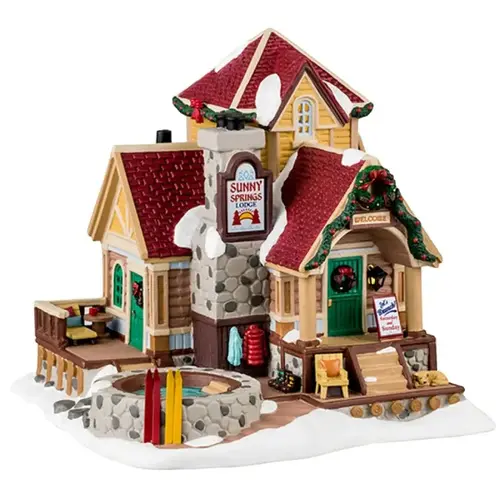 Sunny Springs Lodge, Vail Village, Porcelain - pack of 4 Sunny Springs Lodge, Vail Village, Porcelain - pack of 4