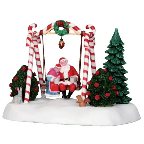 Santa Swing, Santa's Wonderland, Polyresin Santa Swing, Santa's Wonderland, Polyresin