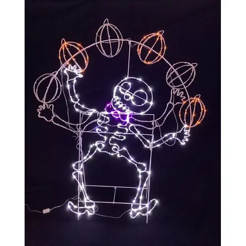 Pre-Lit 2D Juggling Skeleton, 56 in H