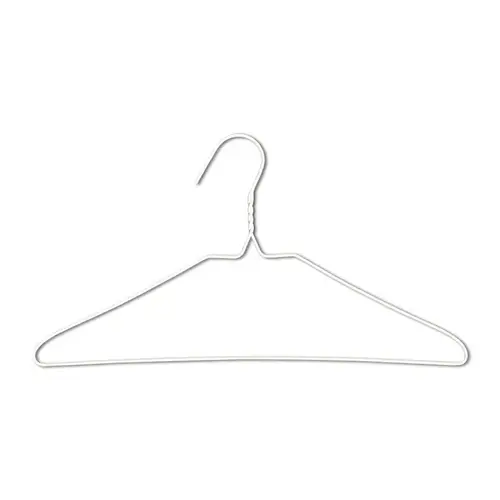 WIRE HANGER VINYL COATED WHITE - pack of 24