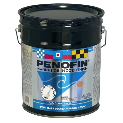 Penofin Marine Oil Wood Finish, Transparent Natural, Liquid, 5 gal