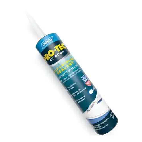 Roof Sealant, 10.1 fl-oz, Paste, Petroleum, White