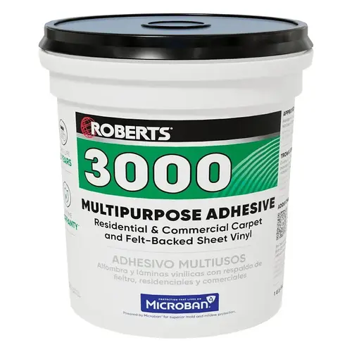 3000 Series Multi-Purpose Adhesive, Creamy Tan, 1 gal Pail - pack of 4