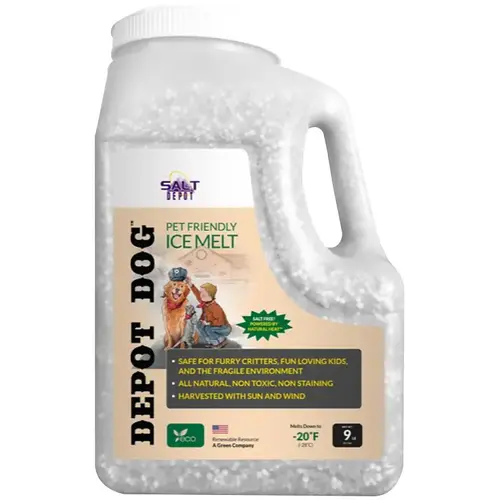 Ice Melt, Crystalline, White, Odorless, 9 lb, Jug