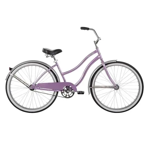 Cruiser Bicycle, Ladies, 12+, Steel Frame, Coaster Brake, 26 in Dia Wheel, Lilac