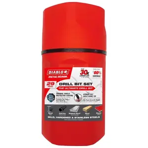 Diablo DMD-T29 Drill Bit Set Metal Demon Stainless Steel