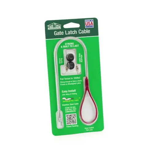 Gate Latch Cable 0.5" H X 8" W X 4" L Stainless Steel Pull Silver