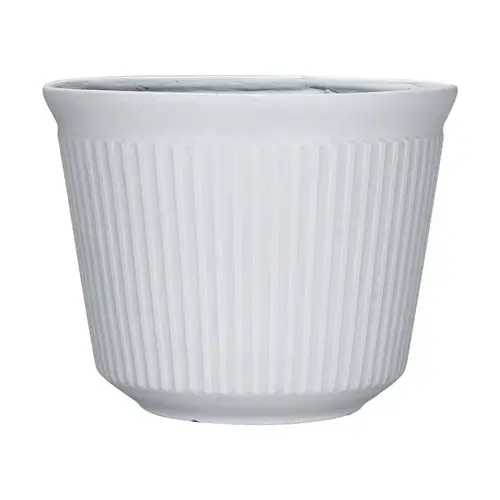Planter 9.33" H X 12" W X 12" D X 12" D Polyresin Finola White White Planter 9.33" H X 12" W X 12" D X 12" D Polyresin Finola White White