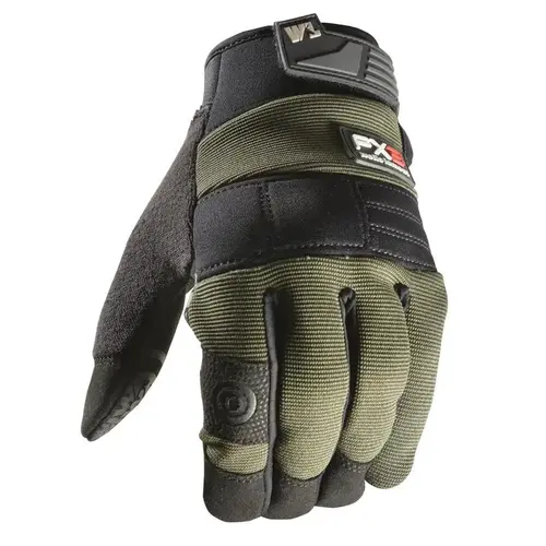 Work Gloves FX3 Men's Indoor/Outdoor Black/Gray/Green XL Black/Gray/Green Pair