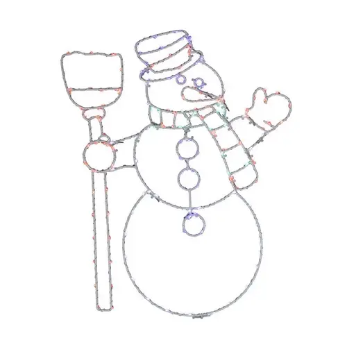 Hanging Decor LED Multi Snowman Silhouette 17"
