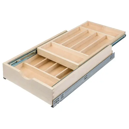 Double Cutlery Drawer, Maple DTIER17PF 17 7/8" for silverware, 17 7/8" width Double Cutlery Drawer, Maple DTIER17PF 17 7/8" for silverware, 17 7/8" width