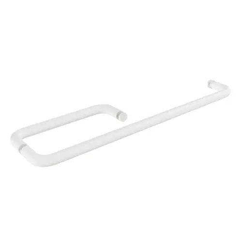 24 Inches Center To Center Towel Bar, 8 Inches Center To Center Handle Shower Door Towel Bar And Handle Combo No Washers Gloss White