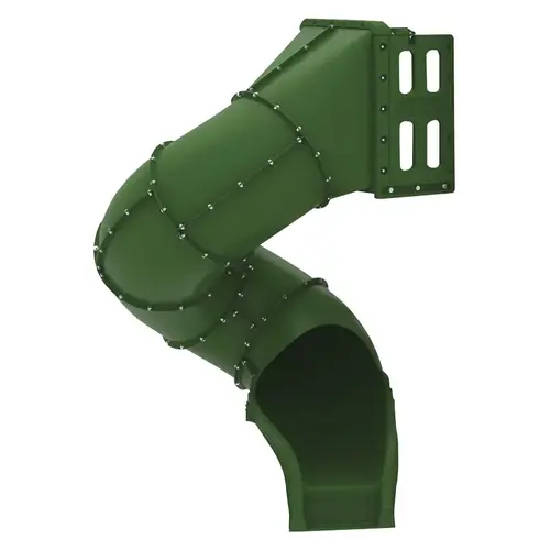 PS 8821 Spiral Tube Slide, HDPE, Green, For: 48 in, 60 in Playdeck ( unassembled) Yellow