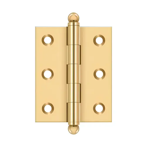 2-1/2" x 2" Hinge, w/ Ball Tips in PVD Polished Brass Pair 2-1/2" x 2" Hinge, w/ Ball Tips in PVD Polished Brass Pair